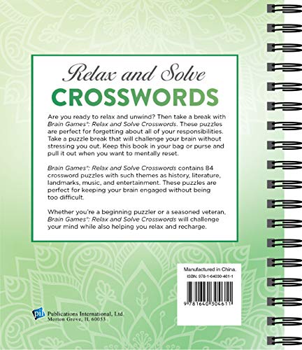 Brain Games - Relax and Solve: Crosswords (Green)