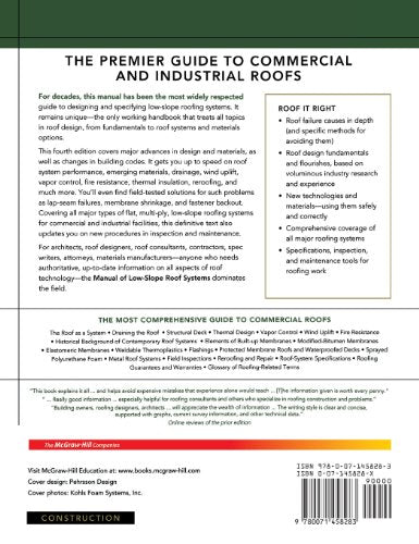 Manual of Low-Slope Roof Systems: Fourth Edition