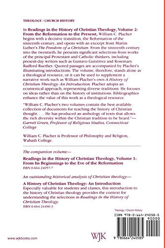 Readings in the History of Christian Theology, Volume 2: From the Reformation to the Present (Readings in the History of Christian Theology Vol. II)