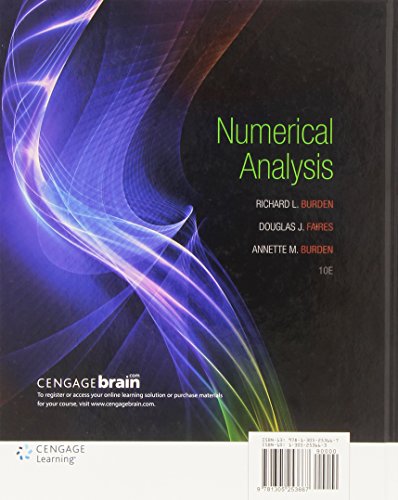 Numerical Analysis — back cover