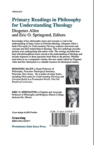 Primary Readings in Philosophy for Understanding Theology — back cover