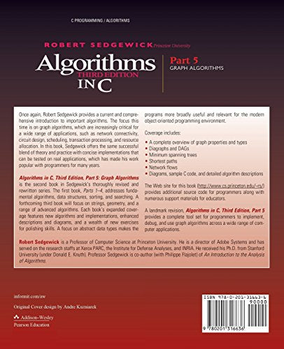 Algorithms in C, Part 5: Graph Algorithms