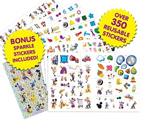 Disney Mickey Mouse Clubhouse Sticker Book Treasury - Activity Books for kids, 350 reusable stickers, 96 pages of fun