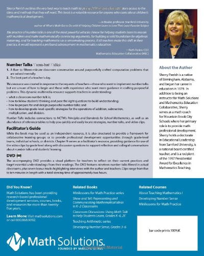 Number Talks: Helping Children Build Mental Math and Computation Strategies, Grades K-5 — back cover