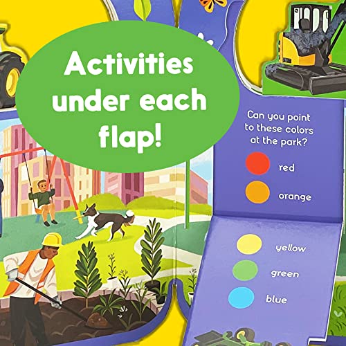 John Deere Kids Machines at Work: Explore Tractors, Vehicles, & Tools Around the Farm - Children's Lift-A-Flap Take-Along Board Book (John Deere Kids; ... Interactive Take-Along Board Books)