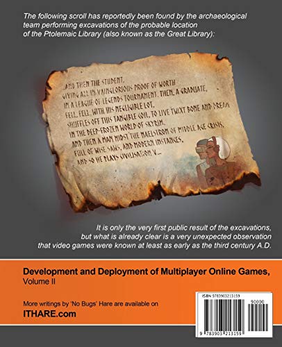 Development and Deployment of Multiplayer Online Games, Vol. II: DIY, (Re)Actors, Client Arch., Unity/UE4/ Lumberyard/Urho3D