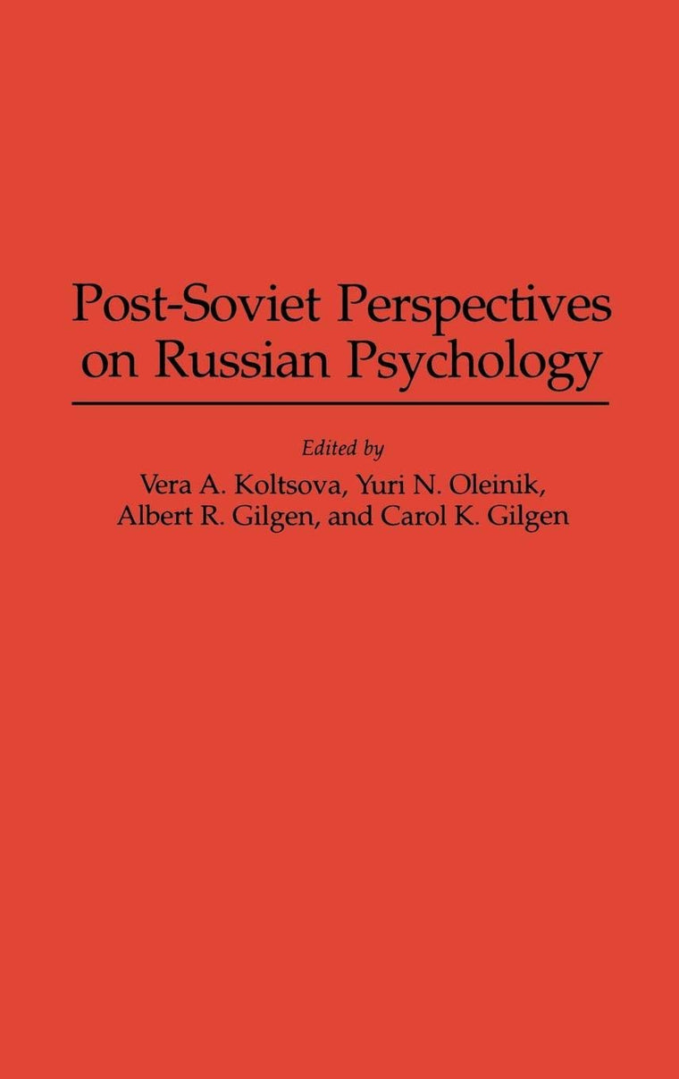 Post-Soviet Perspectives on Russian Psychology (International Contributions in Psychology)