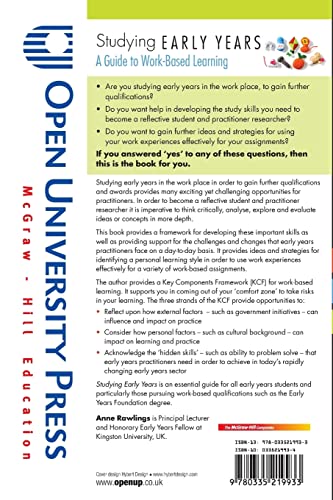 Studying Early Years: A Guide to Work-Based Learning — back cover