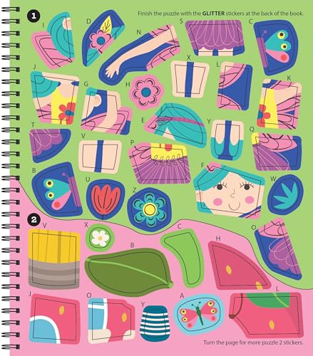 Brain Games - Sticker by Letter: Glitter Fairies: Includes 1 Glitter Sticker Sheet to Complete Each Image!