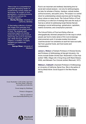 The Cultural Politics of Food and Eating (Blackwell Readers in Anthroplogy, No. 8)