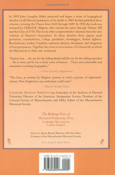 New England Life in the Eighteenth Century (Sibley's Harvard Graduates)