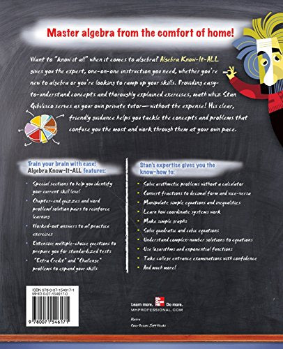 Algebra Know-It-ALL: Beginner to Advanced, and Everything in Between — back cover
