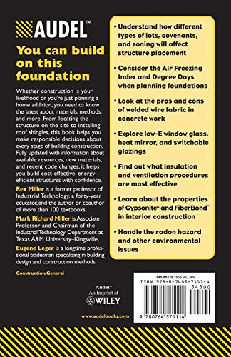 Audel Complete Building Construction — back cover