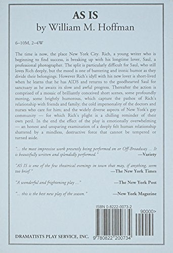 As Is: A Play — back cover