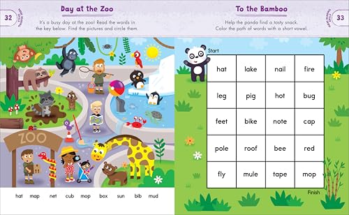 Kindergarten Activity Book: Zoo Animals: 75 Games to Practice Early Reading, Writing, and Math Skills (School Skills Activity Books)