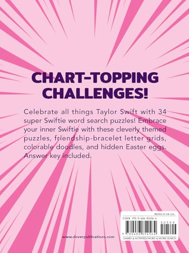 The Unofficial Super Swiftie Word Search Book (Volume 1): Activities, Trivia & Fun for Taylor Swift Fans (Dover Brain Games & Puzzles)