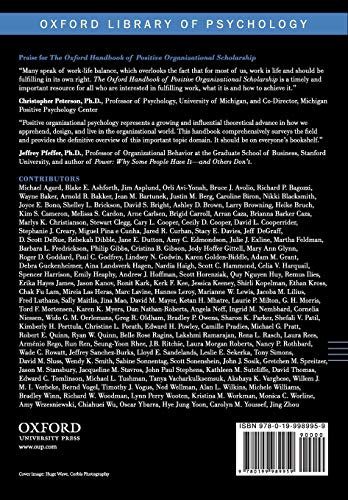 The Oxford Handbook of Positive Organizational Scholarship (Oxford Library of Psychology)