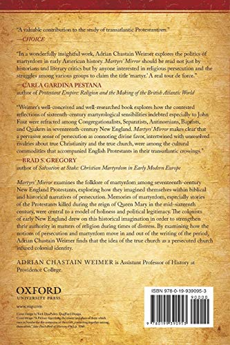 Martyrs' Mirror: Persecution and Holiness in Early New England