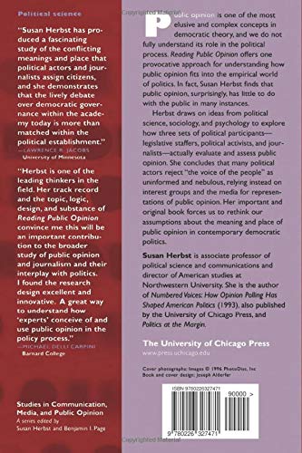 Reading Public Opinion: How Political Actors View the Democratic Process (Studies in Communication, Media, and Public Opinion)