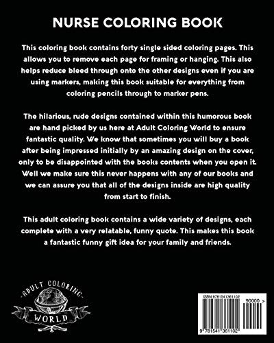 Nurse Coloring Book: Sweary Midnight Edition - A Totally Relatable Swear Word Adult Coloring Book Filled with Nurse Problems (Coloring Book Gift Ideas)