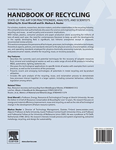 Handbook of Recycling: State-of-the-art for Practitioners, Analysts, and Scientists
