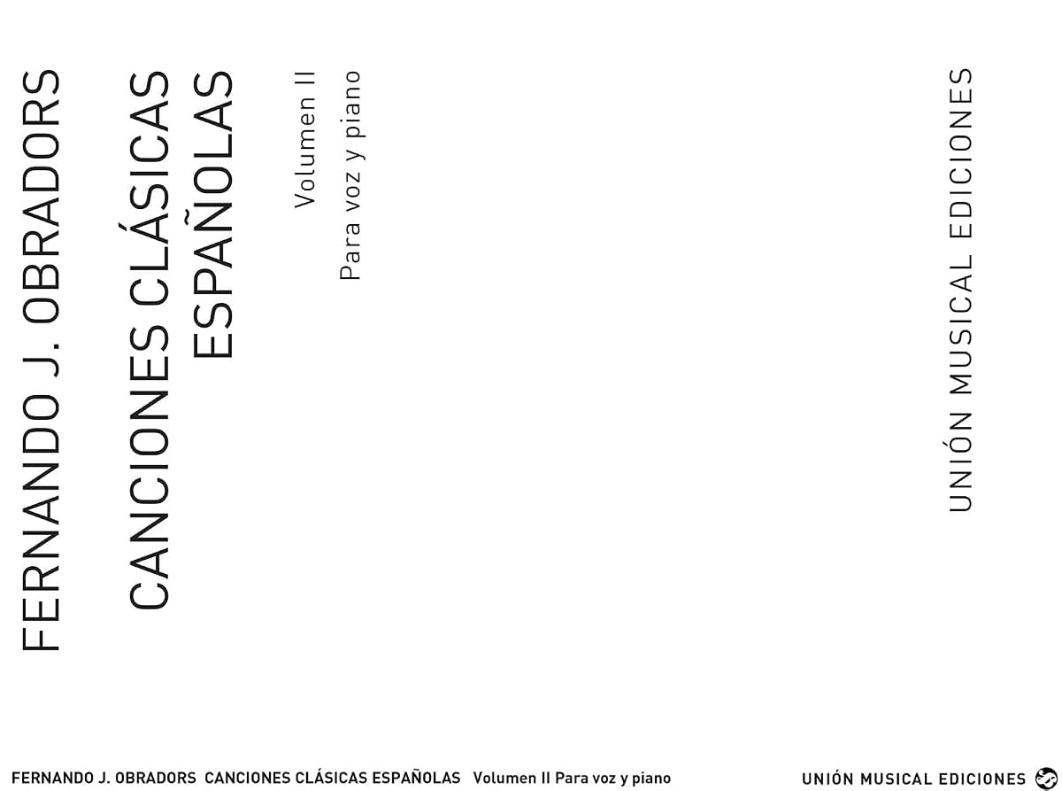 Canciones Clasicas Espanolas - Volumen II: Voice and Piano