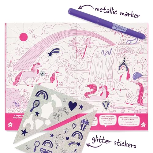 Unicorn Sparkle Hidden Pictures Puzzles: Find Over 300 Hidden Objects in this Unicorn-Themed Seek and Find Book for Kids 6 and Up (Highlights Fun to Go)