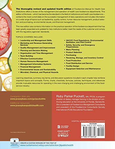 Foodservice Manual for Health Care Institutions (J-B AHA Press)