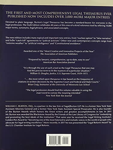 Burton's Legal Thesaurus 6th Edition