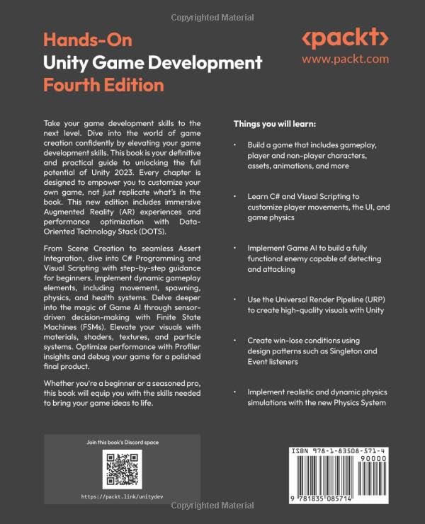 Hands-On Unity Game Development - Fourth Edition: Unlock the power of Unity 2023 and build your dream game