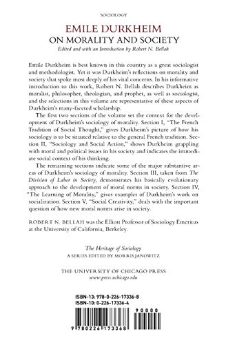 Emile Durkheim on Morality and Society (Heritage of Sociolog