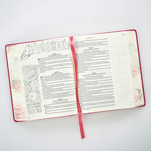 KJV Holy Bible, My Creative Bible, Faux Leather Hardcover - Ribbon Marker, King James Version, Bright Pink w/Elastic Closure (KJV Creative Editions)