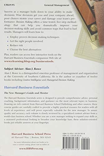 Harvard Business Essentials, Decision Making: 5 Steps to Better Results