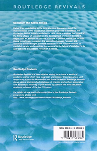Socialism The Active Utopia (Routledge Revivals) — back cover