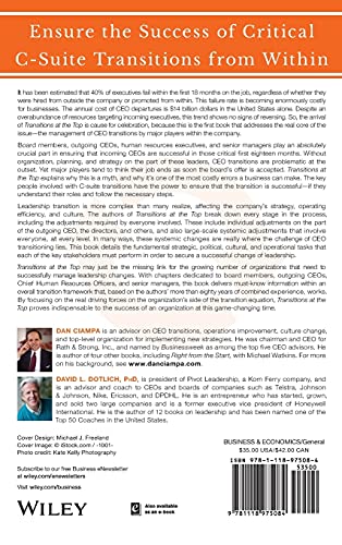 Transitions at the Top: What Organizations Must Do to Make Sure New Leaders Succeed