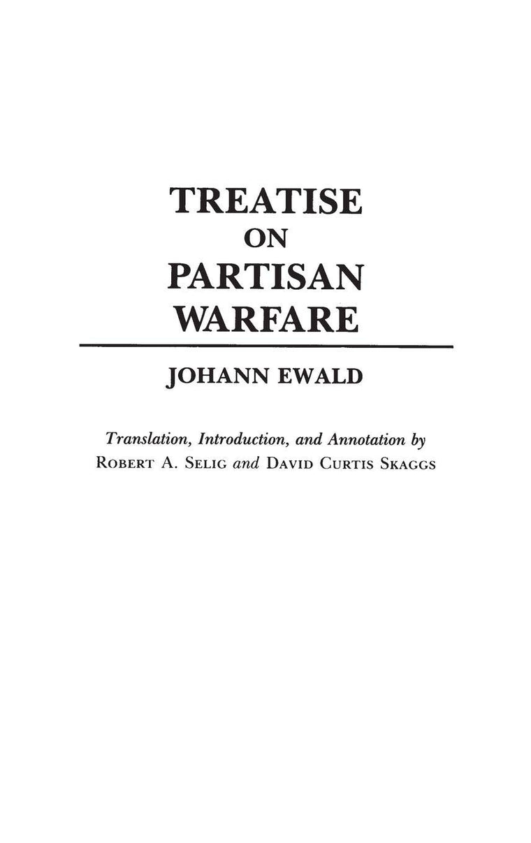 Treatise on Partisan Warfare (Contributions in Military Studies)