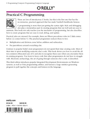 Practical C Programming: Why Does 2+2 = 5986? (Nutshell Handbooks)