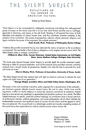 The Silent Subject: Reflections on the Unborn in American Culture
