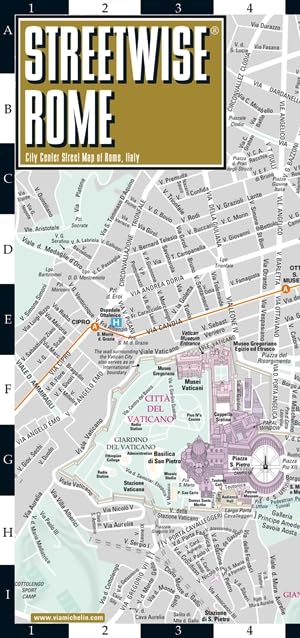 Streetwise Rome Map: Laminated City Center Street Map of Rome, Italy (Michelin Streetwise Maps)