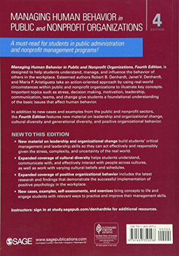 Managing Human Behavior in Public and Nonprofit Organizations