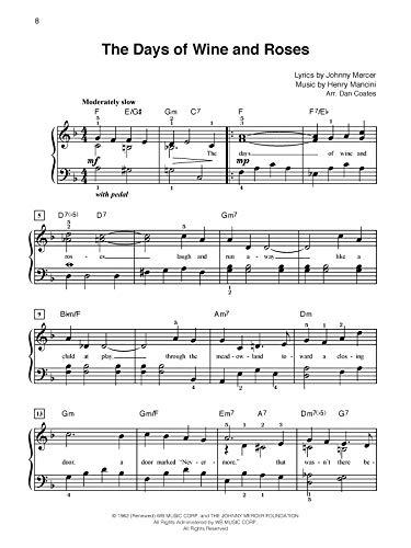 Dan Coates Popular Piano Library -- Great American Songbook