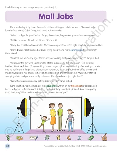 Evan-Moor Financial Literacy and Life Skills for Kids, Ages 12-13, Money Management Workbook, Learn Budgeting, Saving, Spending, and Using Credit, Real-World Activities for Teens