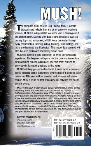 Mush! Revised: A Beginner's Manual of Sled Dog Training — back cover