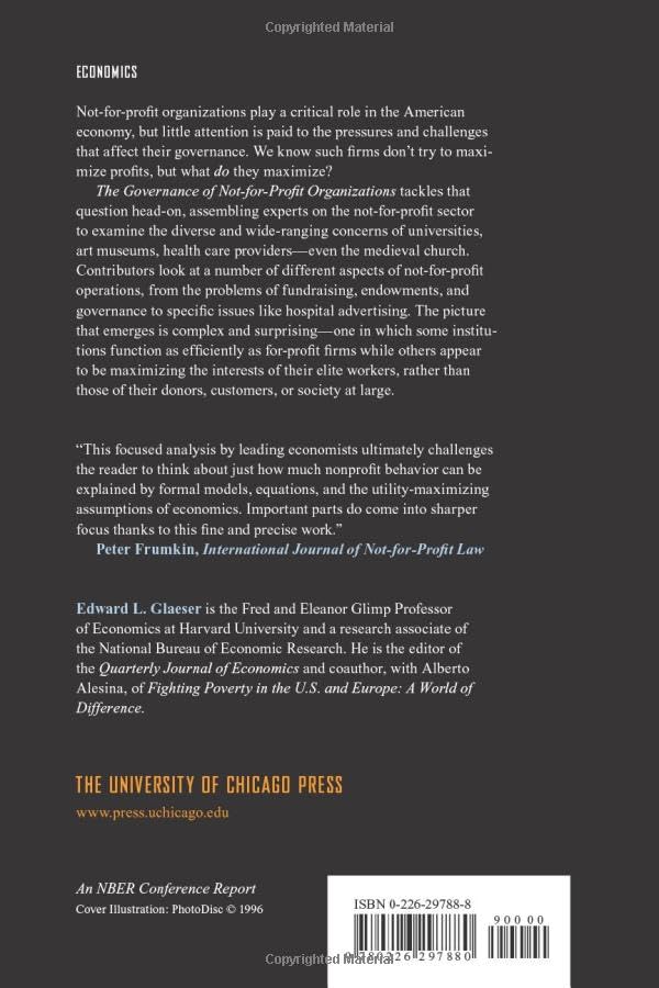 The Governance of Not-for-Profit Organizations (National Bureau of Economic Research Conference Report)