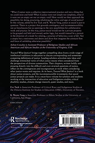 Toward What Justice? — back cover