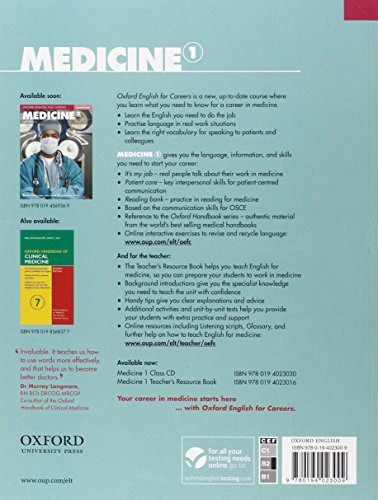Medicine 1. Student's Book