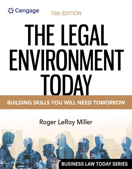 The Legal Environment Today (MindTap Course List)