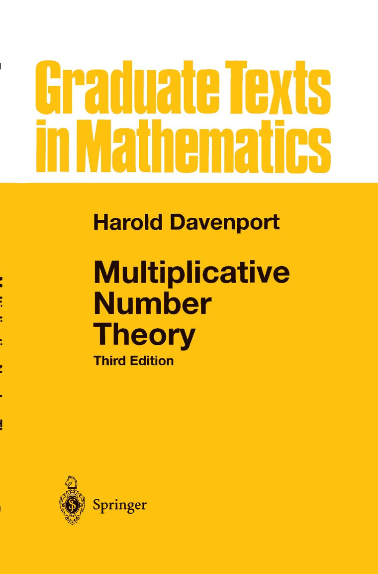 Multiplicative Number Theory (Graduate Texts in Mathematics, 74)