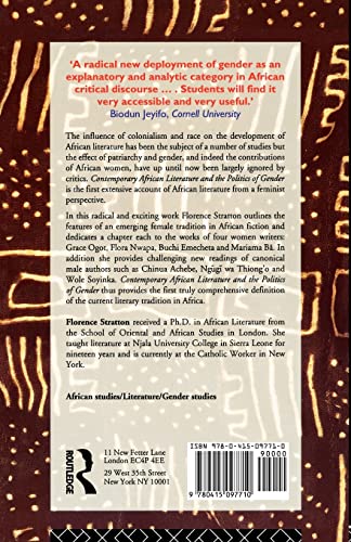 Contemporary African Literature and the Politics of Gender