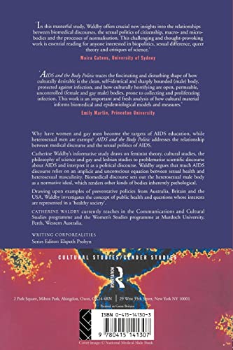 AIDS and the Body Politic: Biomedicine and Sexual Difference (Writing Corporealities (Paperback))